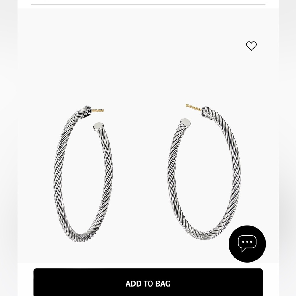 David yurman silver hoops
